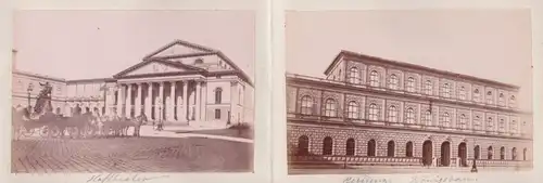 Fotoalbum 18 Fotografien, Ansicht München, Propyläen, Glyptothek, Residenz, Theatinekirche, Hoftheater, Pinakothek