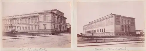 Fotoalbum 18 Fotografien, Ansicht München, Propyläen, Glyptothek, Residenz, Theatinekirche, Hoftheater, Pinakothek