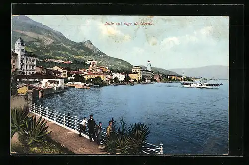 AK Saló, Ortsansicht mit dem Lago di Garda