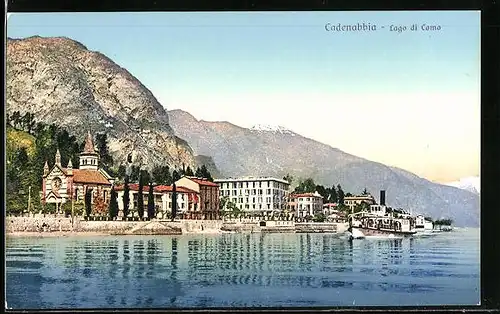 AK Cadenabbia, Ortsansicht mit dem Lago di Como