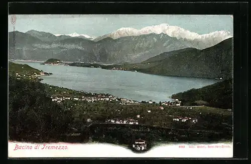 AK Bacino di Tremezzo, Ortsansicht aus der Vogelschau