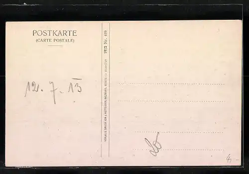 AK Schwarzach, Teilansicht gegen niedrige Berge