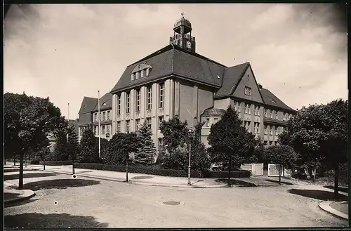 Fotografie Brück & Sohn Meissen, Ansicht Kamenz i.Sa., Partie an der Lessingschule