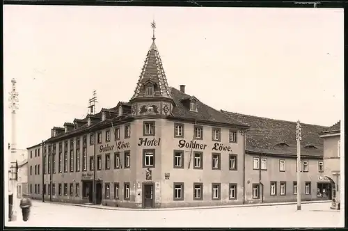 Fotografie Brück & Sohn Meissen, Ansicht Wilsdruff, Blick auf das Hotel Goldner Löwe in der Freiberger Strasse