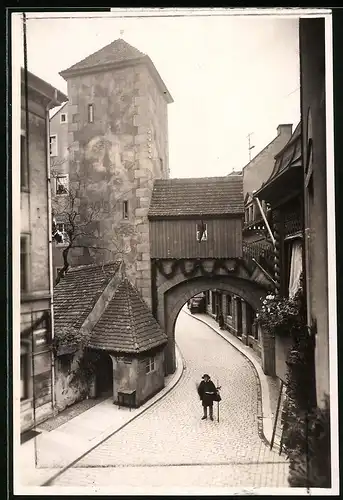 Fotografie Brück & Sohn Meissen, Ansicht Meissen i. Sa., Blick auf das Görnische Tor zur 1000-Jahrfeier