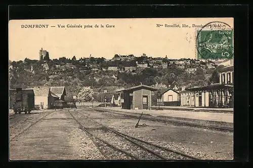 AK Domfront, Vue Générale prise de la Gare