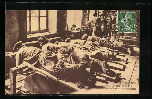 AK Thiers, La Coutellerie, Les Emouleurs, Handwerk Besteck