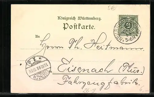 Künstler-AK Karl Mutter: Heilbronn, Rathaus