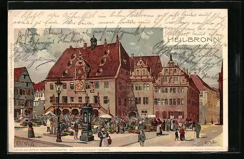 Künstler-AK Karl Mutter: Heilbronn, Rathaus