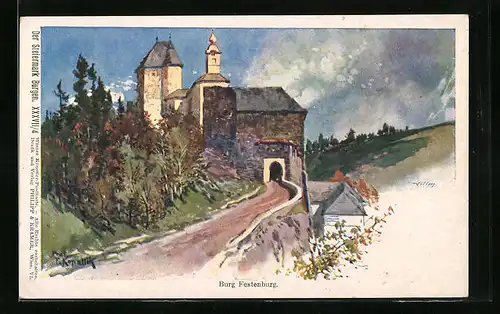 Künstler-AK Franz Kopallik: Festenburg, Burg Festenburg