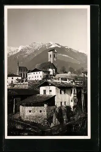 AK Merano, Teilansicht mit Kirchen