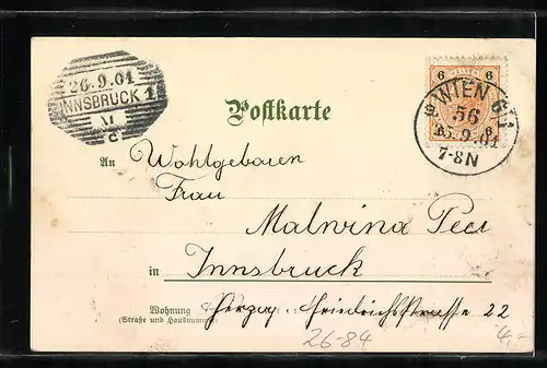 Künstler-AK Theodor Guggenberger: September - Strassenpartie mit Bergblick