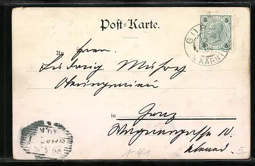 AK Portrait des Tiroler Dichters Josef Mayr-Günther