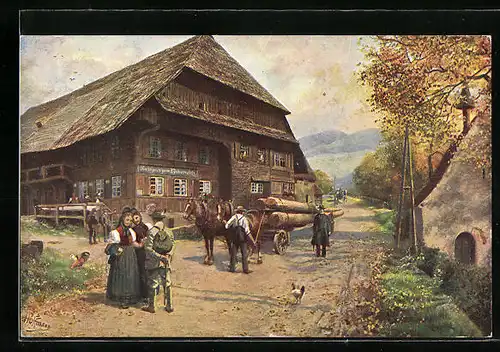 Künstler-AK Heinrich Hoffmann: Gasthaus zum Himmelreich