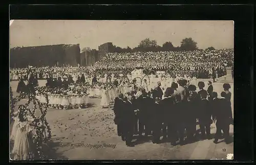 AK Menschenmassen am Kinderhuldigungs-Festzug