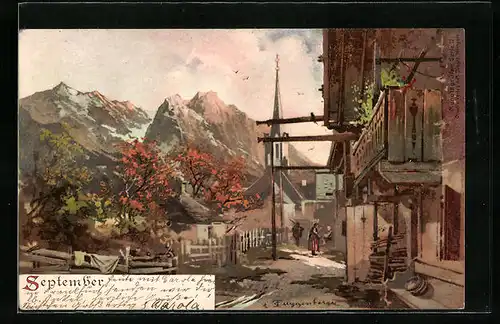 Künstler-AK Theodor Guggenberger: September