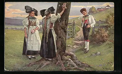 Künstler-AK Fritz Reiss: Schwarzwälder Leben