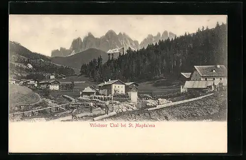 AK St. Magdalena, Ortsansicht Villnösser Thal