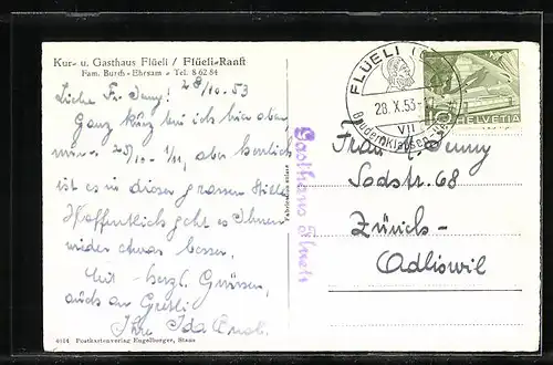 AK Flüeli-Ranft, Kur- und Gasthaus Flüeli