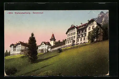 AK Wallenstadtberg, Blick auf das Sanatorium