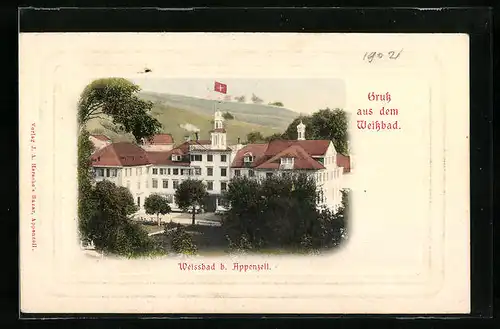 AK Weissbad b. Appenzell, Blick auf das Kurhaus