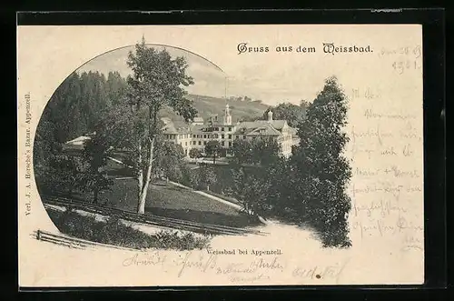 AK Weissbad b. Appenzell, Das Kurhaus im Grünen