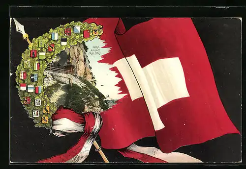 AK Appenzell, Wildkirchli, Kirche in den Bergen