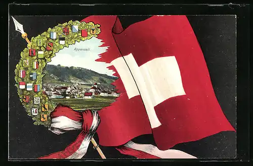 AK Appenzell, Blick auf den Ort