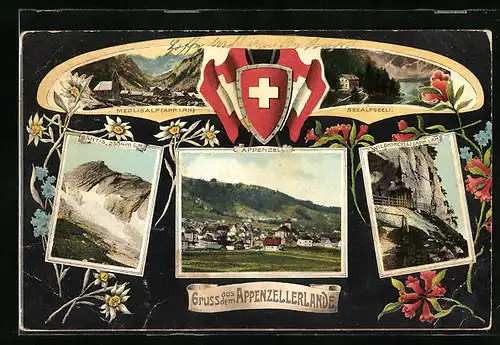 AK Appenzell, Meglisalp, Seealpsee, Säntis, Wildkirchli