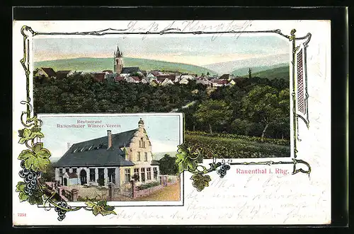 AK Rauenthal i. Rhg., Restaurant Rauenthaler Winzer-Verein, Totalansicht