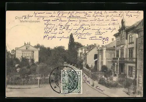 AK Waltershausen, Hotel Kaiserhof in der Bahnhofstrasse