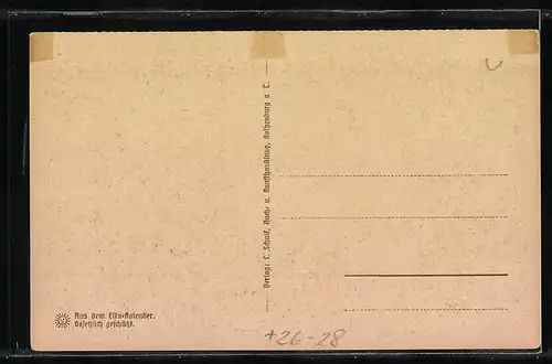 Steindruck-AK Rothenburg o. T., Partie am Rathaus