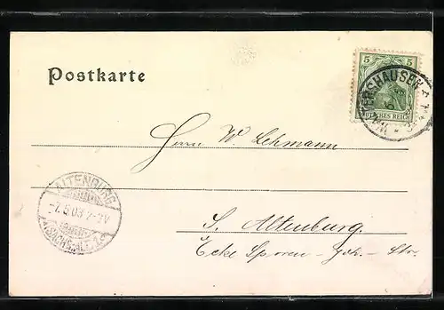 AK Waltershausen /Th., Blick in die Bahnhofstrasse