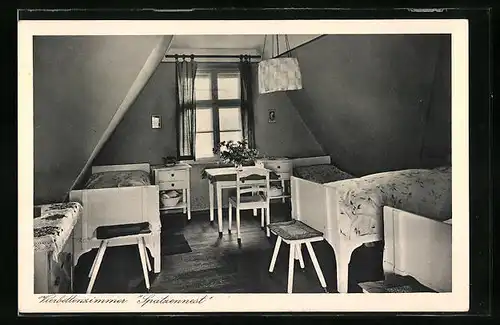 AK Hauteroda bei Heldrungen a. U., Mädchen-Erholungsheim Haus auf dem Berge, Innenansicht