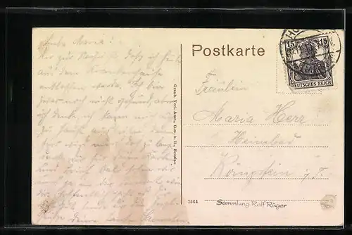 AK Höchst a. M., Kaiser-Strasse mit Postamt