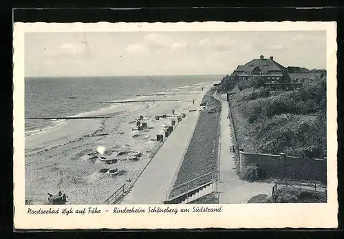 AK Wyk auf Föhr, Kinderheim Schöneberg am Südstrand