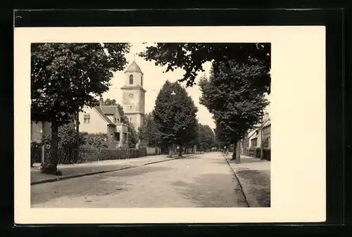 AK Halbe b. Königs Wusterhausen, Blick in die Kirchstrasse