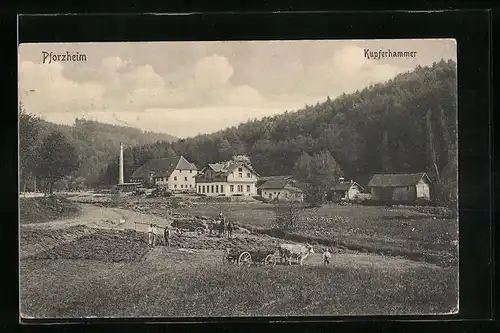 AK Pforzheim, Blick zum Kupferhammer