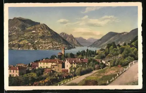 AK Lugano-Paradiso, Panorama e sfondo di Porlezza