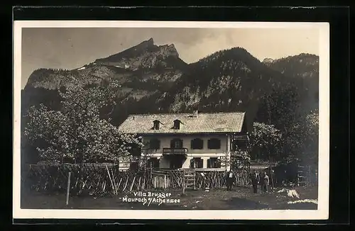 Foto-AK Maurach a. Achensee, Blick auf die Villa Brugger