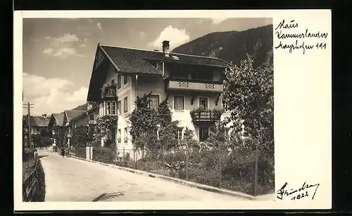 AK Mayrhofen, Strassenpartie am Haus Kammerlander