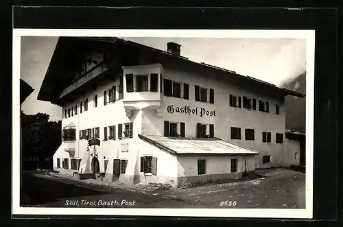 AK Söll, Gesamtansicht des Gasthof Post