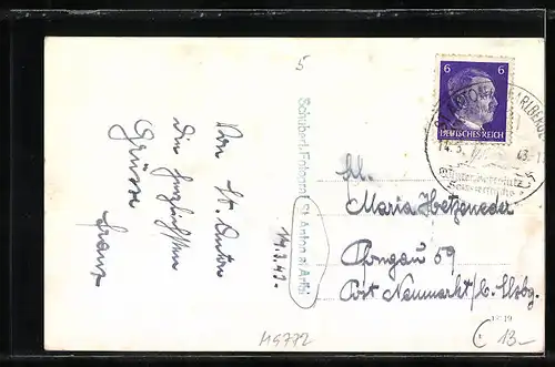 AK St. Anton a. Arlb., Gasthof Bergheim im Winter