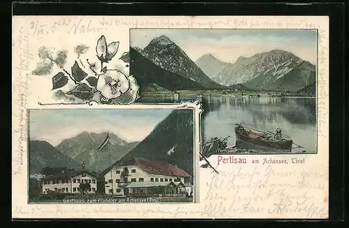 AK Pertisau am Achensee, Gasthaus zum Pfandler, Panorama