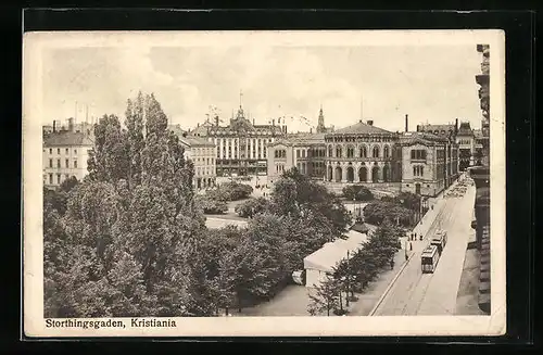 AK Kristiania, Storthingsgaden, Tramway