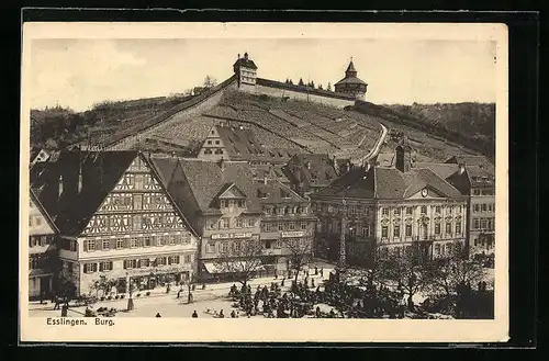 AK Esslingen, Blick auf die Burg