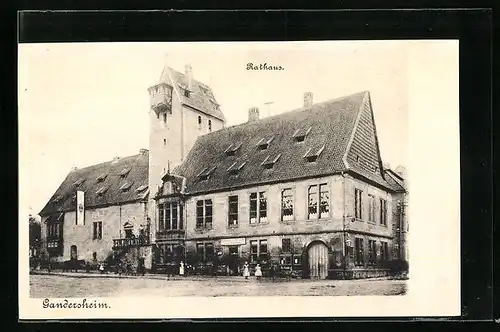 AK Gandersheim, Rathaus in der Gesamtansicht