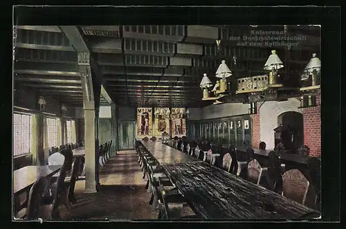 AK Bad Frankenhausen, Kaisersaal des Denkmalgasthofes auf dem Kyffhäuser