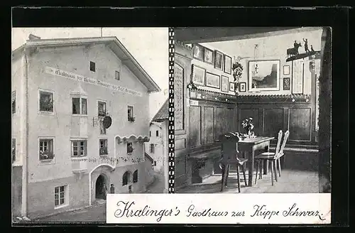 AK Schwaz, Kralinger`s Gasthaus zur Krippe
