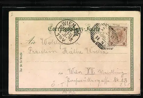 Lithographie Aldrans, Ortsansicht mit Kirche und Herz-See, Plattner`s Gasthof